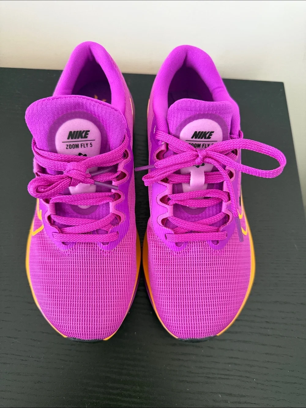 Nike Women's Zoom Fly 5 Running Shoes - Vivid Magenta with Yellow Accent